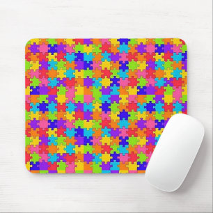 Mousepad Mouse Quebra-cabeça colorido!