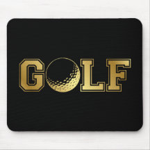 Mouse sofisticado de Golfe preto e Dourado