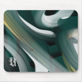Mousepad Mouse Trend Abstrato Art Black White Green