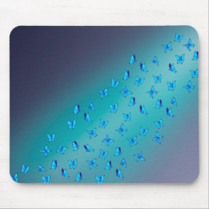 Mousepad Mouse verde com borboletas encantadas