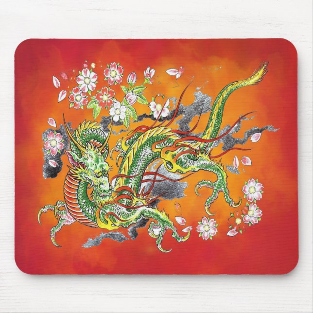 Mousepad Mouse verde do Dragão II (Frente)