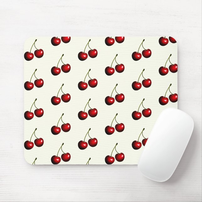 Mousepad Mouse Vermelho Fresco - Cor Personalizada (Com mouse)