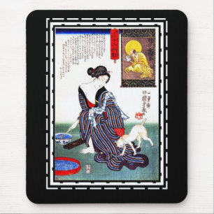 Mousepad Mouséads Art Japonesa Lady Poster vintage Utagawa