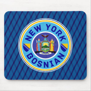 Mousepad Mousemat Americano Bósnio de Nova Iorque