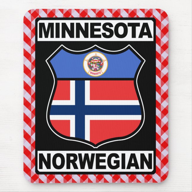 Mousepad Mousemat Americano Minnesotan Norueguês (Frente)