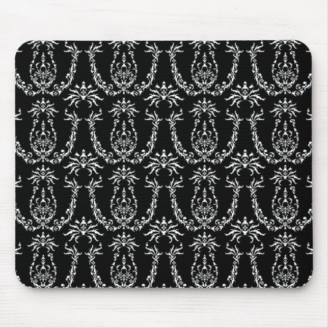 Mousepad Mousemat barroco clássico no preto (Frente)