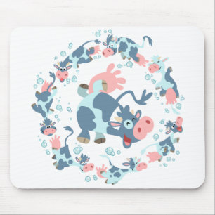 Mousepad Mousemat bonito das vacas de mar dos desenhos