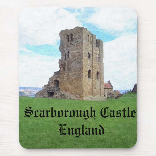 Mousepad Mousemat de Inglaterra do castelo de Scarborough (Frente)