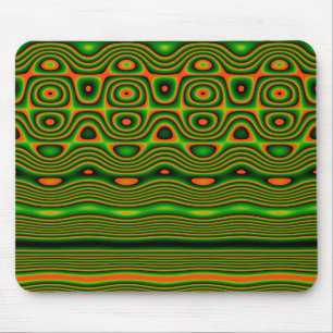 Mousepad Mousemat Design Digital Tribal Abstrato, Verde