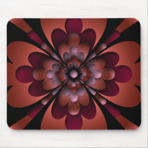 Mousepad Mousemat, flor do zen, rosa alaranjado vermelho do