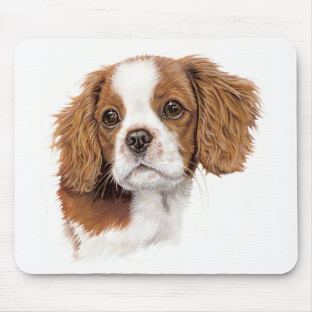 Mousepad Mousemat: Spaniel de rei Charles descuidado (Frente)