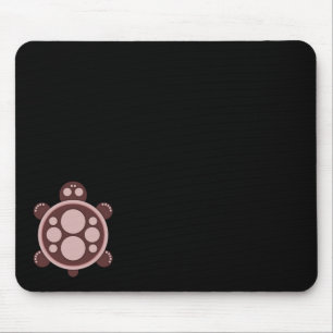 Mousepad Mousemat, tartaruga redonda, tan pinkish marrom,