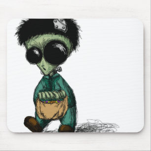 Mousepad Mousepad, Alien Frankenstein Desenho Animado Fofo