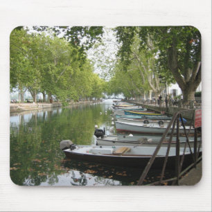Mousepad Mousepad: Barcos, canal, lago Annecy, France