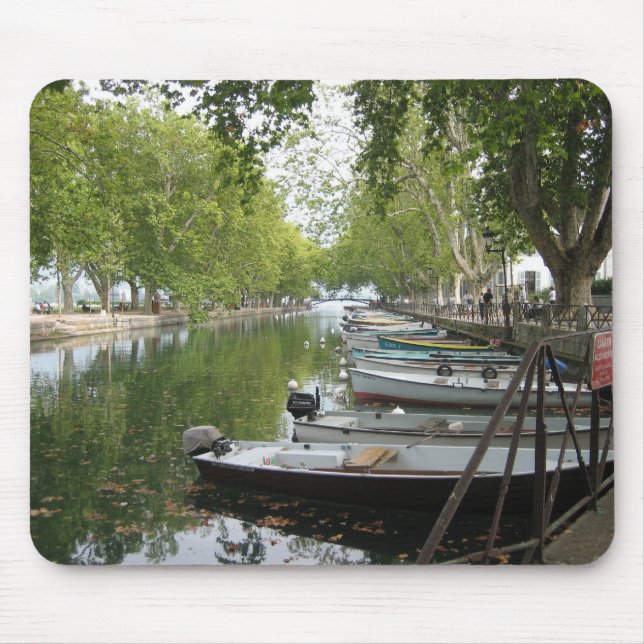 Mousepad Mousepad: Barcos, canal, lago Annecy, France (Frente)