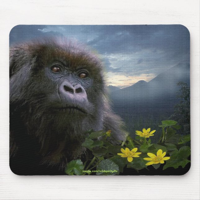 Mousepad Mousepad, defensor da vida selvagem de Gorilla (Frente)