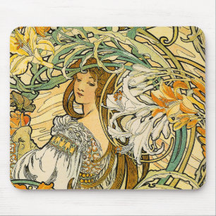 Mousepad Mousepad: Mucha - Língua das Flores