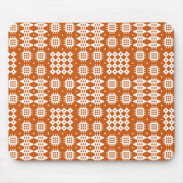 Mousepad Mousepad: Padrão De Tapeçaria Do Welsh, Vermelho B (Frente)