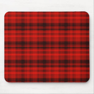 Mousepad Mousepad, Padrão Xadrez Flanela, Vermelho, Preto