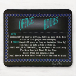 Mousepad Mousepad-preto das horas de escritório