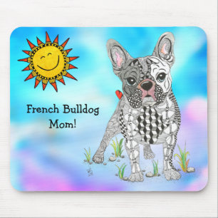 Mousepad Mousepad, um Bulldog Francês, bonito e colorido