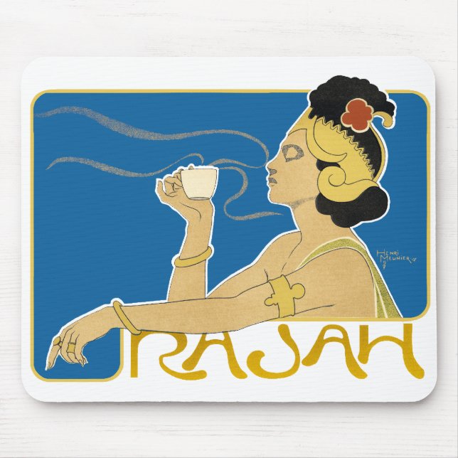 Mousepad Mousepad: Vintage Rajah Coffee (Frente)