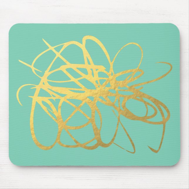 Mousepad Mousepadf Dourado preto lindo para seu escritório (Frente)