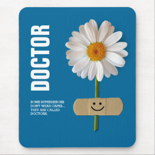 Mousepad Mouses pads Daisy Gift sorridentes para o Doutor