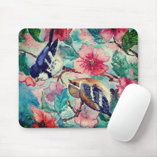 Mousepad Mouses pads de aves Primavera bonitas (Com mouse)