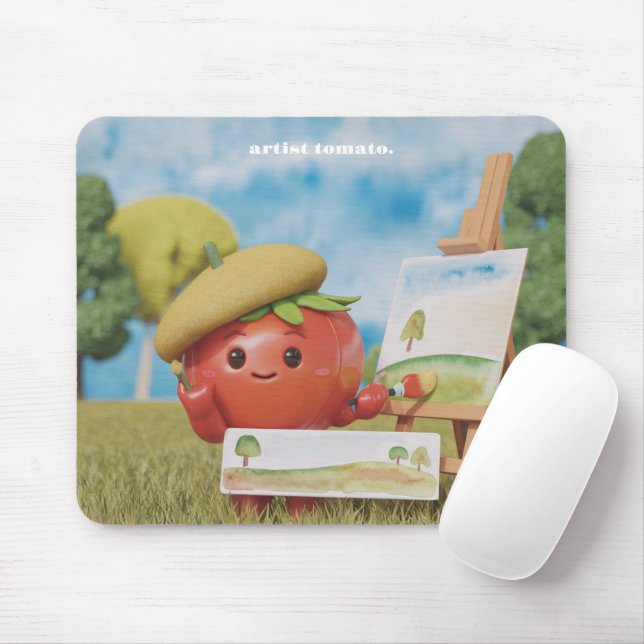 Mousepad mouses pads de tomate (Com mouse)