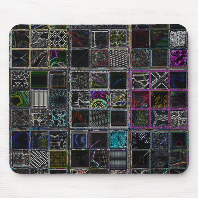Mousepad Mouspad preto com acento colorido (Frente)