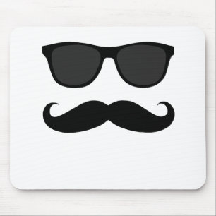 Mousepad Moustache e presente pretos do humor dos óculos d