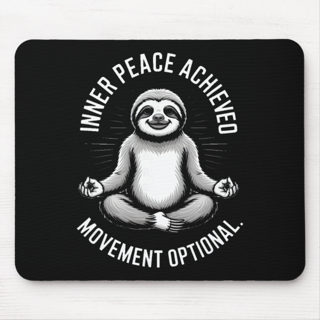 Mousepad Movimento de Paz Interior Alcançada Ioga Opcional  (Frente)