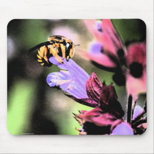Mousepad mpcn de abelha e flor