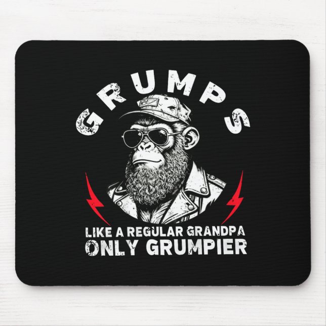 Mousepad Mps Like A Regular Grandpa Only Mer Monkey (on Bac (Frente)