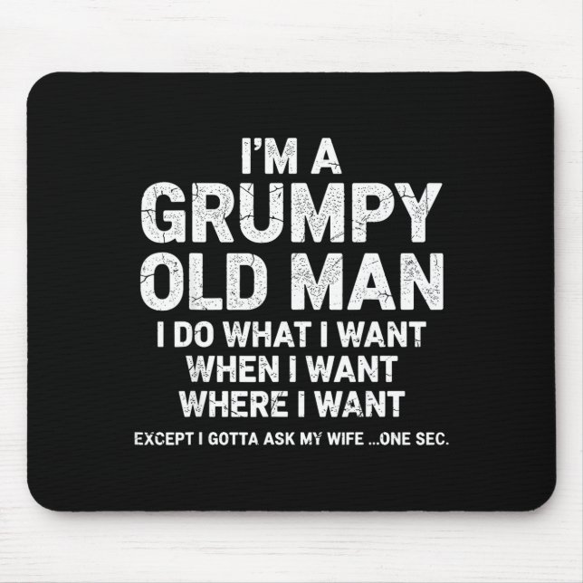 Mousepad Mpy Old Man Funny Dad Husband Grandpa Humor  (Frente)
