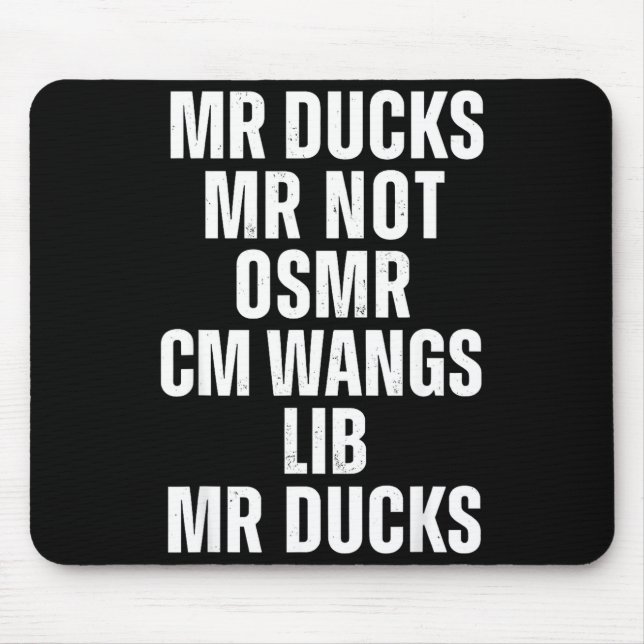Mousepad Mr Ducks Mr Not Duck Joke Phonetic Puzzle  (Frente)