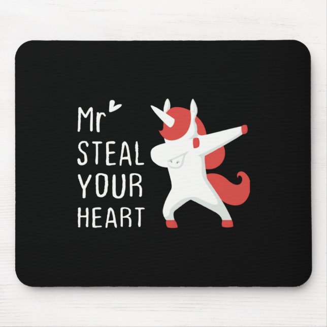 Mousepad Mr Steal Your Heart Valentines Day V Day Boys Unic (Frente)