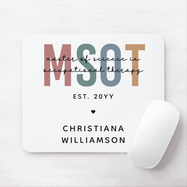 Mousepad MSOT Mestre em Terapia Ocupacional (Com mouse)
