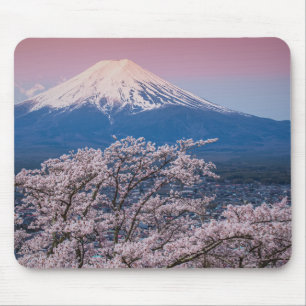 Mousepad Mt Fuji e flores de cerejeira