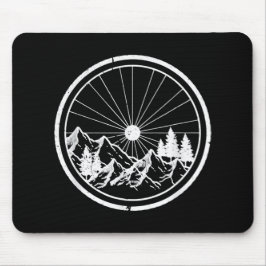 Mousepad MTB Modern Black Mountain Trail Cycling