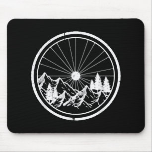 Mousepad MTB Modern Black Mountain Trail Cycling