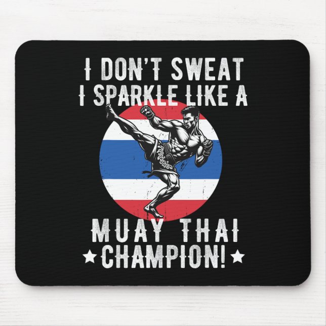 Mousepad Muay Thai Fighter For Men Pai Boys Thai Kickboxer (Frente)