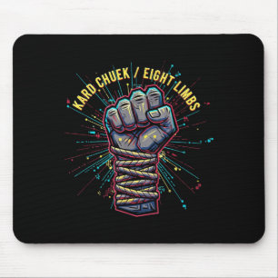Mousepad Muay Thai Kard Chuek Punho dos Oito Membros MMA Ta