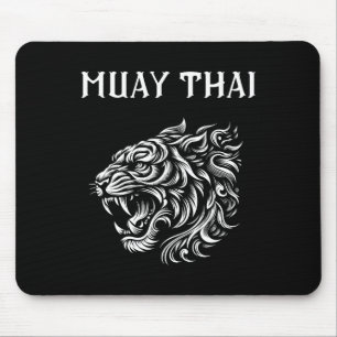 Mousepad Muay Thai Mma Luta Tatuagem Tigre Rugido Kickboxin