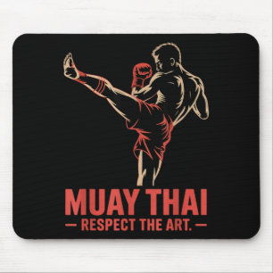 Mousepad Muay Thai Respeite a Arte Artes Marciais Kickboxin