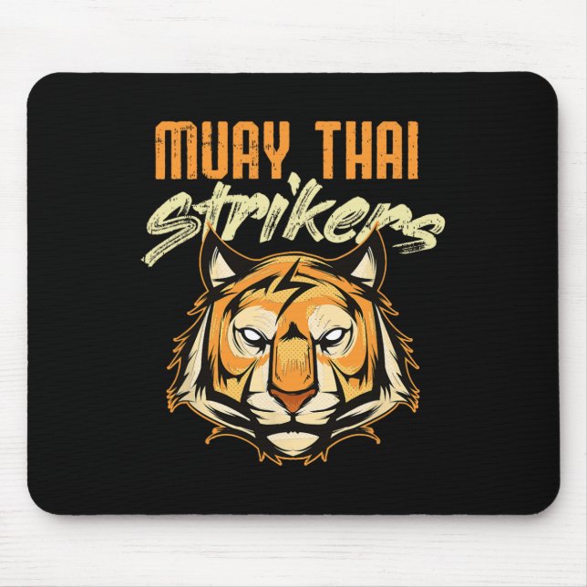 Mousepad Muay Thai Tiger Tailandês Boxing Tailândia Kickbox (Frente)