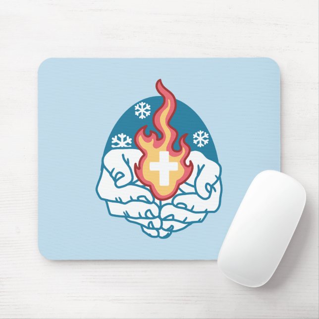Mousepad Mudança a frio, fogo de fé - cristão motivacional (Com mouse)