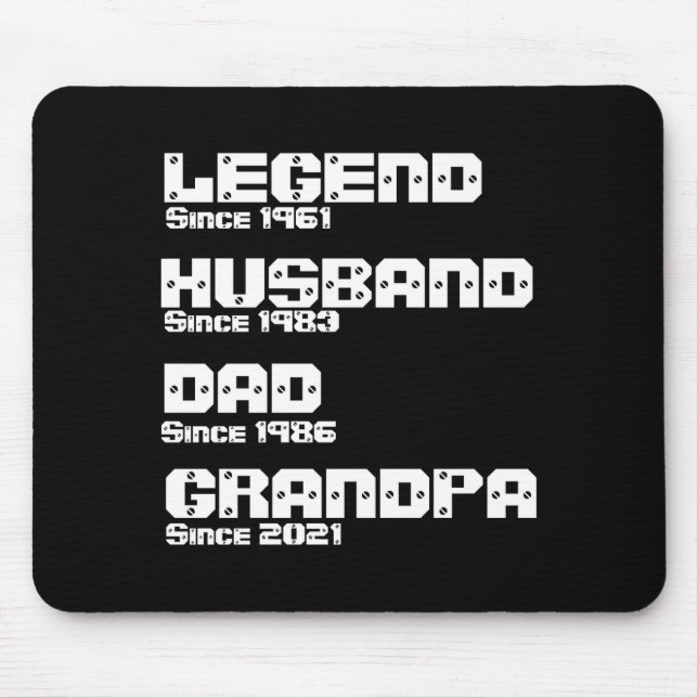 Mousepad Mudar Qualquer Detalhe Lendário Marido Pai Avô  (Frente)