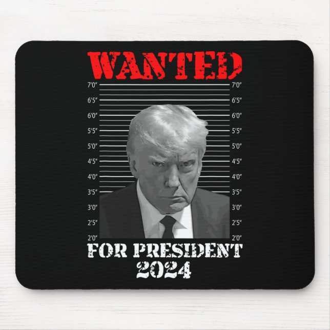 Mousepad Mug Shot - Donald Trump Mug Shot Desejado Para Pre (Frente)